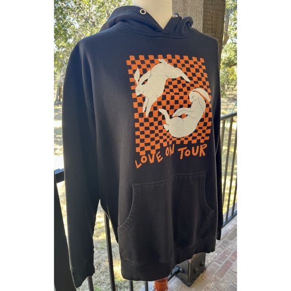 Harry Styles Love On Tour Official Long Sleeve Hoodie Sweatshirt XL Black - Picture 3 of 7